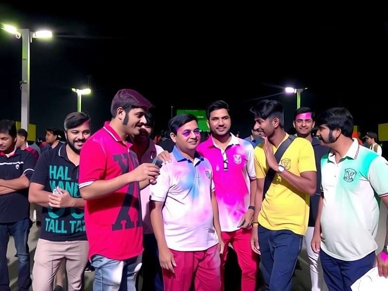 Holi Color Quest offline meetup in Mumbai with players celebrating Holi, competing in tournaments, and meeting developers